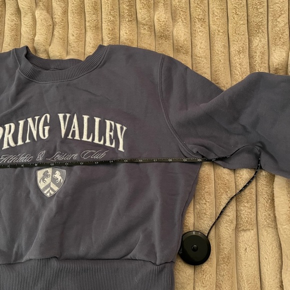 Spring Valley Gray Cropped Sweatshirt - Picture 5 of 7